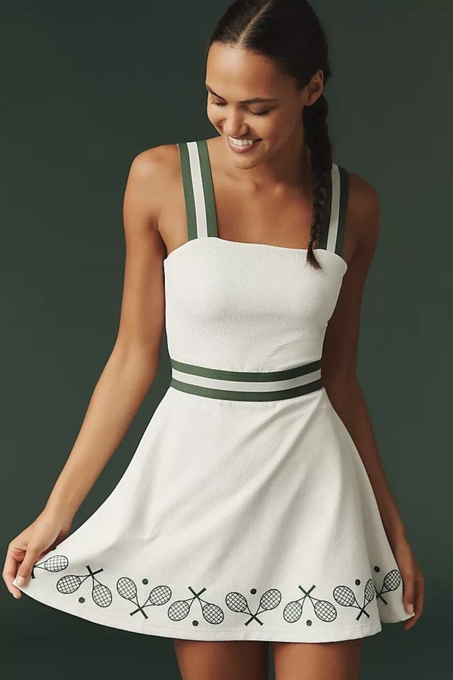 Beach Riot NWT Miriam Dress Tennis Athletic Built in Shorts Sz S White Green